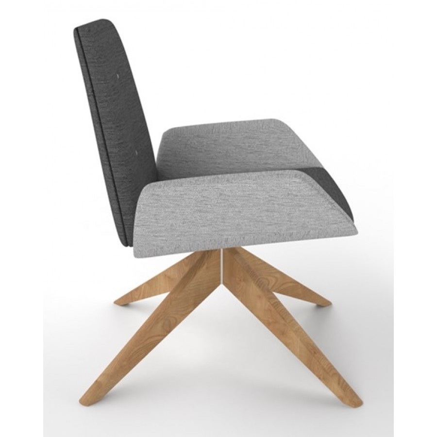 Follow Lounge Chair With Wooden Pyramid Base